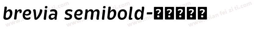 brevia semibold字体转换